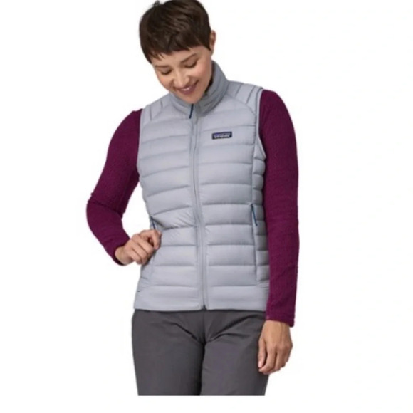 Patagonia Women's XL Down Sweater Vest Puffer Puff Herring Grey NWT - Picture 9 of 10